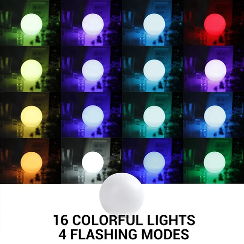 Floating Pool Lights 16 Colors Pond LED Ball Lights Hot Tub Lights with Remote - Picture 4 of 12