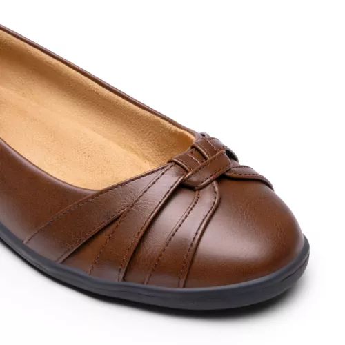 Damen-Ballerinas bequeme Slipper runde Spitze elegante Arbeit Büro flache Schuhe - Bild 5 von 30