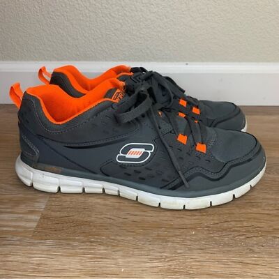 Skechers Men’s Flex Sole Gray Orange Shoes Skechers Men main image 3