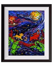 The Lion King Simba Lion King Poster Van Gogh Starry Night Print Wall Decor A018