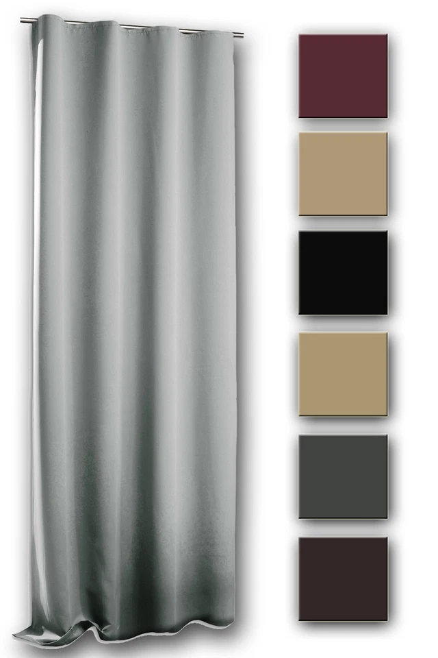 Vorhang blickdicht Kräuselband 140 x 245 cm (BxL) Gardine Dekoschal uni Farben - Bild 1 von 1