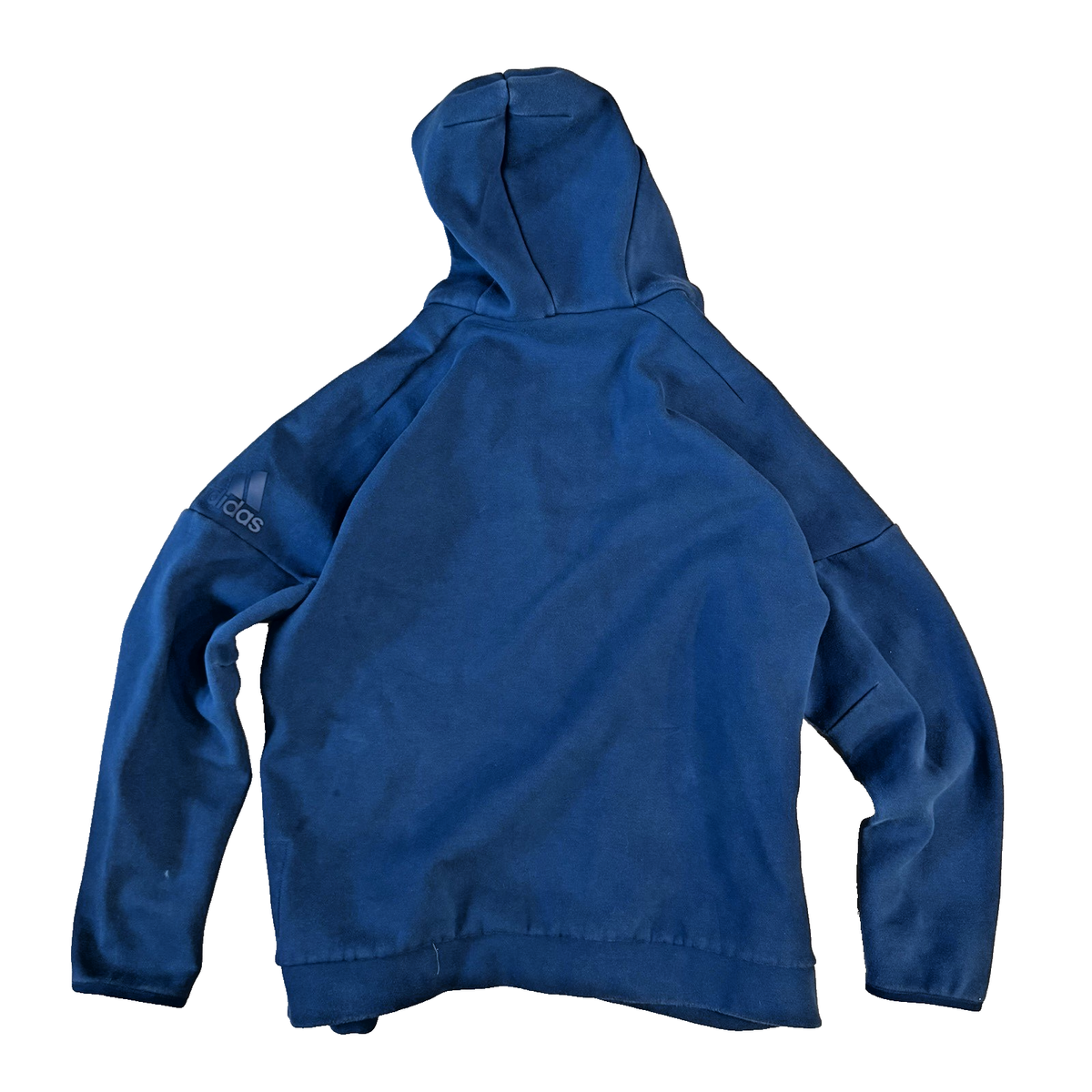 Adidas Jacket Large Teal Blue With Logo Full Zip Hoodie RN#88387