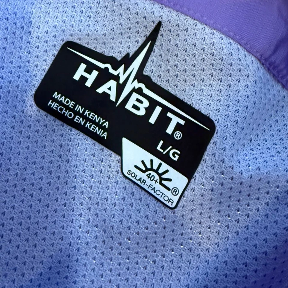 Habit Fishing Shirt mens Large purple vented button up Solar Factor performance - Image 4 of 4