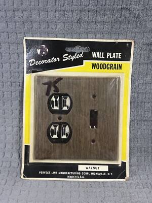 Vintage Decorator Styled Wall Plate Light Switch Outlet Cover Wood ...