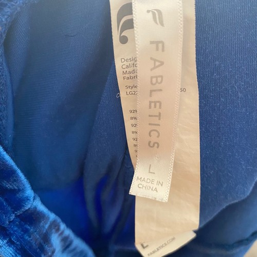 Fabletics Women's Large Matching Set Crushed Velvet Velour Sports Bra Legging - Picture 14 of 14