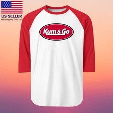 Kum & Go Midwestern Jackass Men's Raglan Red Size S to 2XL