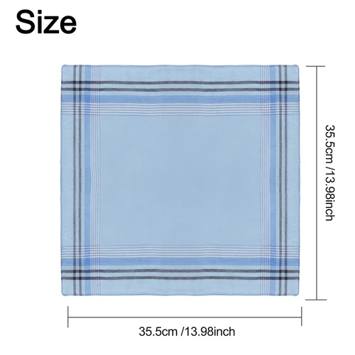 12Pcs Men Handkerchiefs Classic Hankies Cotton Hanky Pocket Square Perfect Gift - Picture 8 of 10