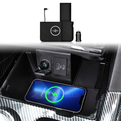Car Wireless Charger Pad Phone Fast Charging Mat PVC For Ford