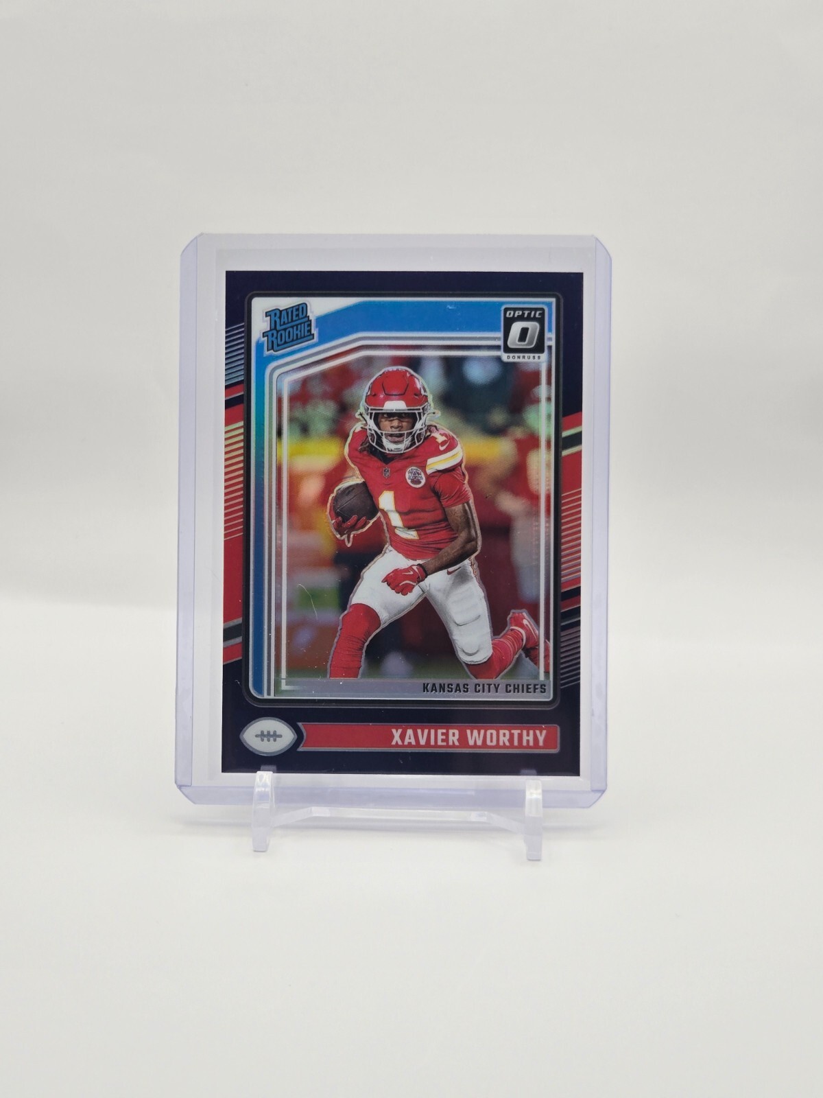 Xavier Worthy 2024 Donruss Optic Purple RC 25/60 #300, Chiefs