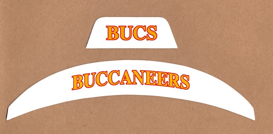 Speedflex Stickers NOS FS TB Tampa Bay Buccaneers Riddell SpeedFlex Helmet Bumper Decals ...