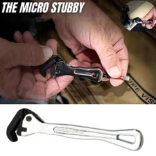 Pipe Vise Micro Stubby 3.75 Inch Self-Adjusting Wrench with Contoured Handle