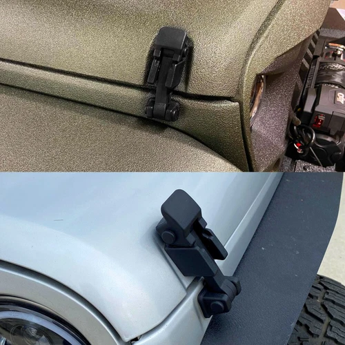 Frontverriegelung Riegel Fanghaube Haubensatz 2tlg Schloss für Jeep JK Wrangler 2007-2018 - Bild 5 von 6