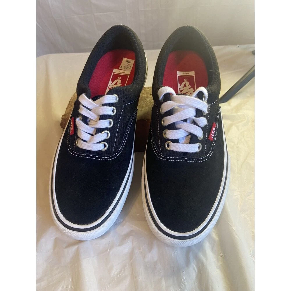 VANS Pro Tela nera e camoscio Unisex taglia 4 5M (donna) o 6 5 (uomo) Nuovo