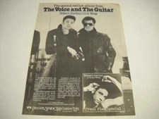 ROBERT GORDON and LINK WRAY The Voice and The Guitar 1978 Promo Poster Ad