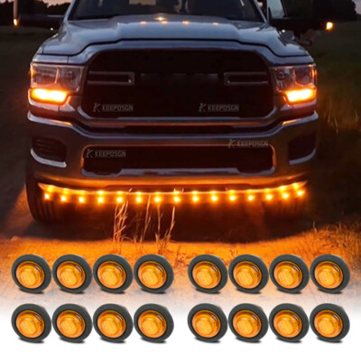 20X 3/4'' Clearance Side Marker Chicken Lights LED For Dodge RAM 1500 2500 3500