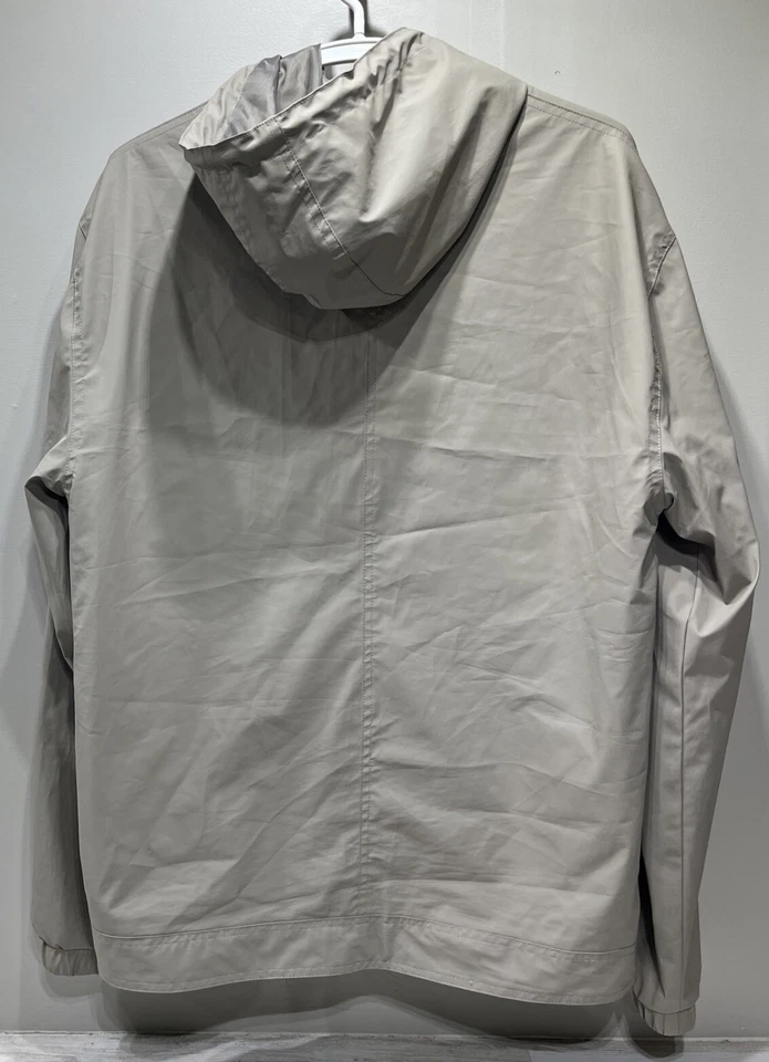 Original Weatherproof Vintage Men S Small Tan Hooded Rain Jacket Windbreaker - Image 2 of 4