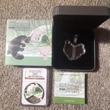 2013-P Australia $1 Map Series Platypus Colorized .999 Silver Coin NGC MS 70