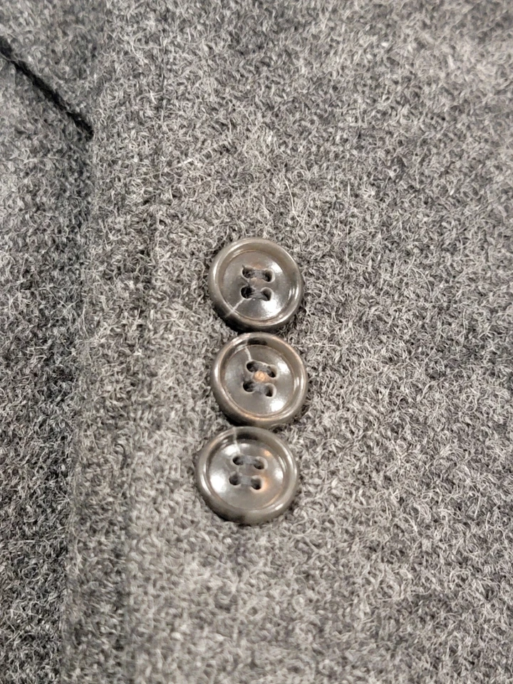 Blazer Barrington 42L Para Hombre Vintage Gris Difuso 3 Botones 100% Lana Abrigo Deportivo Foto 4 de 4