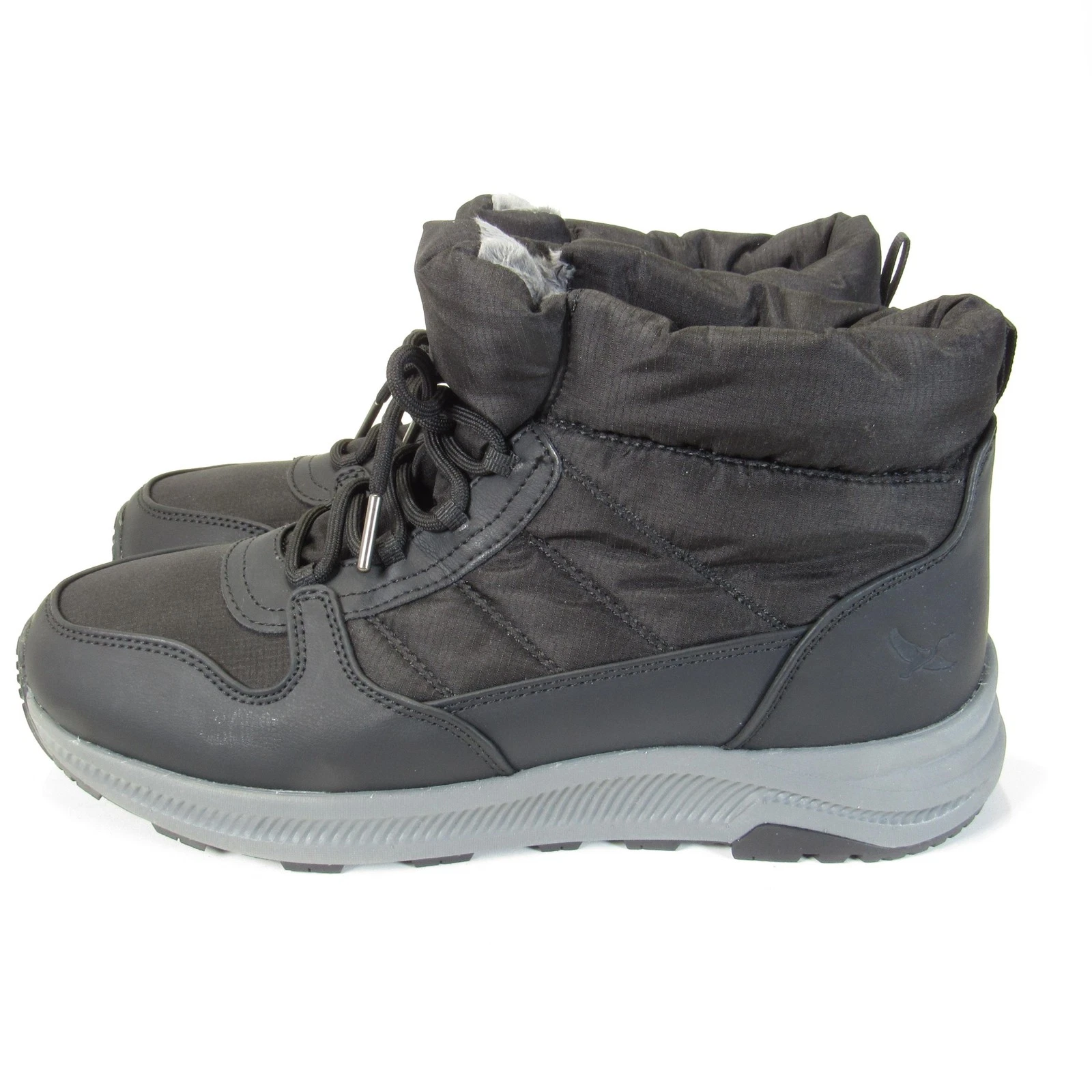 Eddie Bauer Balasana Boots Women's Size 11 Black Insulated Snow Winter Faux Fur