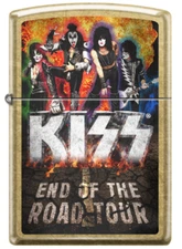 Zippo 46972, KISS Design, Street Brass Finish Lighter, NEW