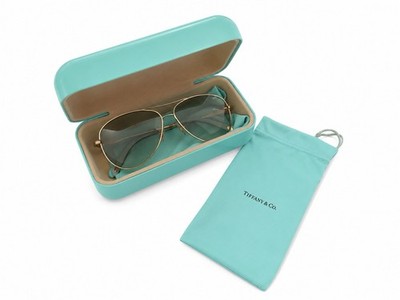 Tiffany & Co Aviator Sunglasses Gold Sonnenbrille Damen Brille Glasses Komplett