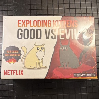 Exploding Kittens Good vs Evil Netflix Party Card Game, Ages 17+, 2-5, 2023