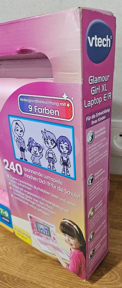 Vtech Glamour Girl XL Laptop E/R - Lerncomputer mit 240 Lernspielen zum Lernen - Bild 2 von 4