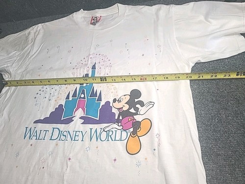 Vintage DISNEY DESIGNS Walt Disney World Mickey Mouse T Shirt Size LG 90s White - Picture 7 of 8