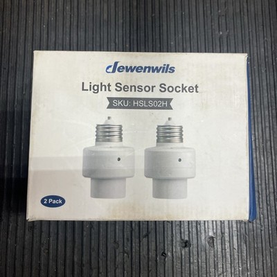 DEWENWILS Dust to Dawn Light Sensor Socket HSLS02H 2 Pack White New In Open Box