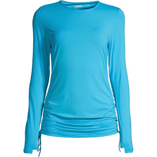 New Lands' End Women's Adjustable Swim Tunic Rash Guard 523855 - Picture 2 of 6
