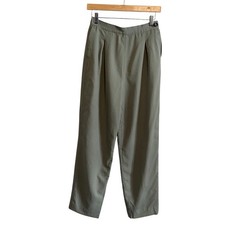 Vintage Miss Pendleton Light Gray 100 Virgin Wool High Rise Tapered Trouser 10