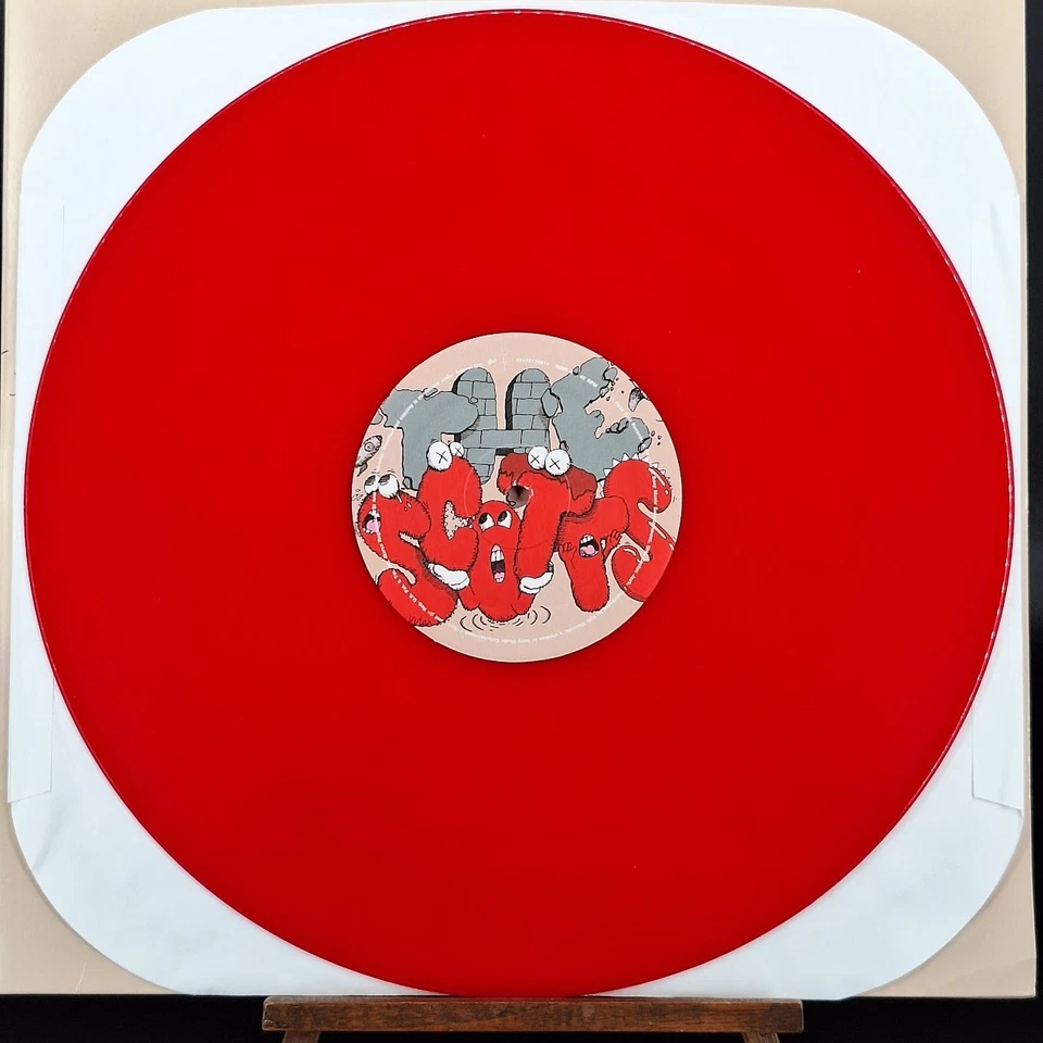Travis Scott x Kid Cudi x Kaws The Scotts Beige 12” Vinyl Record Red - Image 2 of 4