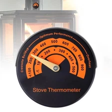Magnetic Wood Stove Pipe Fire place Heat Temperature Gauge Thermometer Tester 