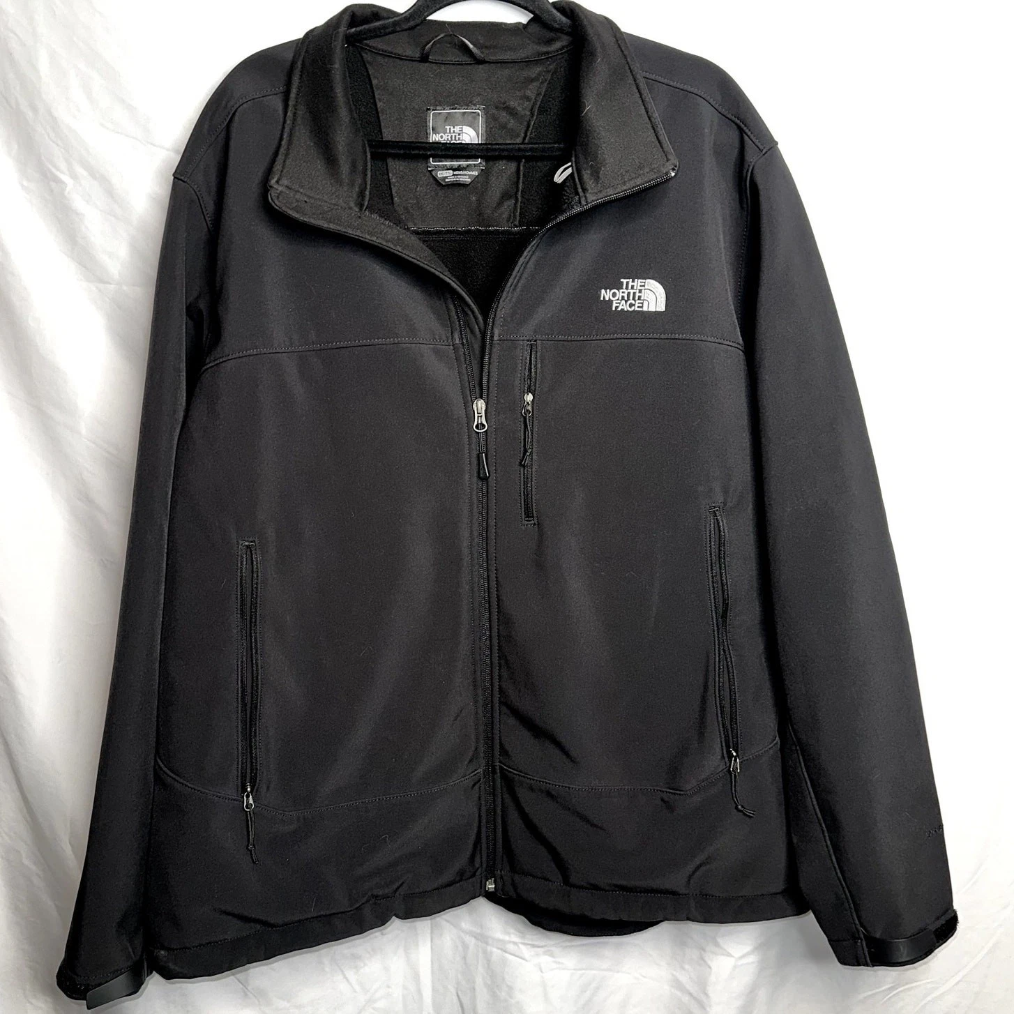 The North Face Mens Size XXL Black Full Zip Apex Bionic Lined Windbreaker Jacket