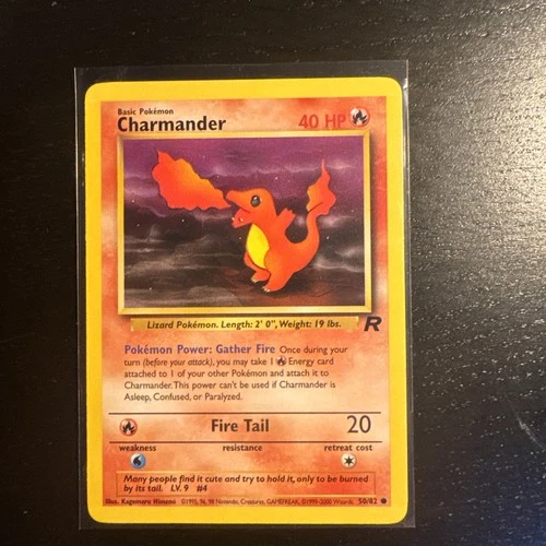 Charmander 50/82 Pokemon Card Team Rocket Wizard of the Coast