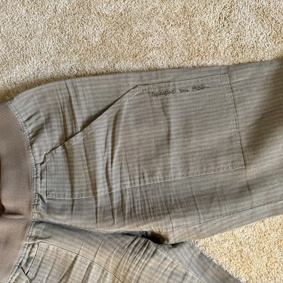 Cop. Pantalones de lino Copine de tiro bajo con cinta talla 27 cintura elástica Y2K para mujer Foto 4 de 4