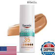 Eucerin Sun Tinted Mineral Face Sunscreen SPF 35, Sensitive Skin, Non-Comedogeni