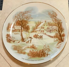 HERITAGE HOUSE - 1987 Currier and Ives the Old Homestead in Winter