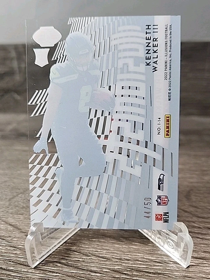 KENNETH WALKER III 2022 PANINI ILLUSIONS ILLUSIONISTS #I-14 SP RC ROOKIE #44/50 - Image 2 of 2