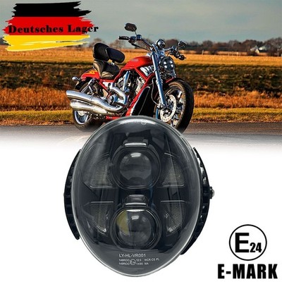 E24 LED Scheinwerfer Tagfahrlicht Hi/Lo Strahl Für Harley V-Rod VRod 2002-2017