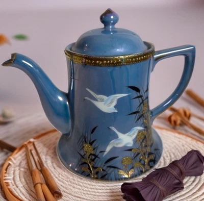 蓝色1850-1899 年日本茶壶| eBay