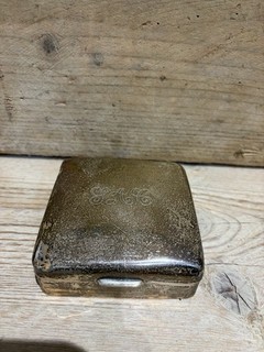 Antico portasigarette in argento sterling
