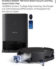 ECOVACS DEEBOT T80 OMNI Robot Vacuum & Mop Self-Emptying, Pet Hair, Black