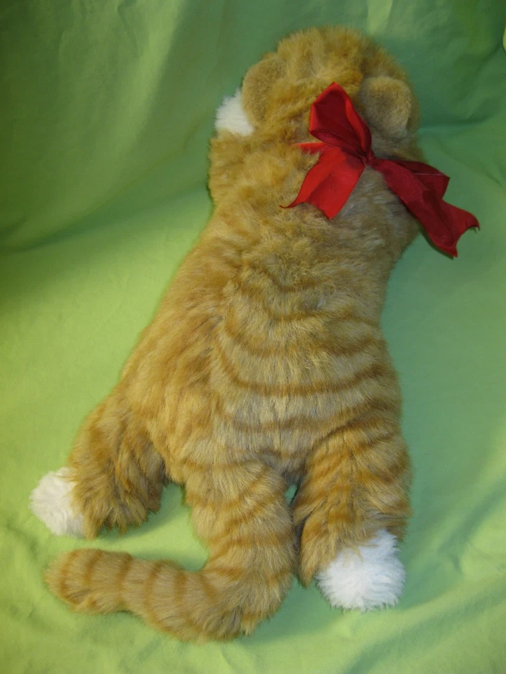 DE COLECCIÓN Hecho en Corea TY 1987 Peluche AL E KAT Dorado Tabby 20" Largo CAPOSICIÓN PLANA Gato Foto 3 de 4