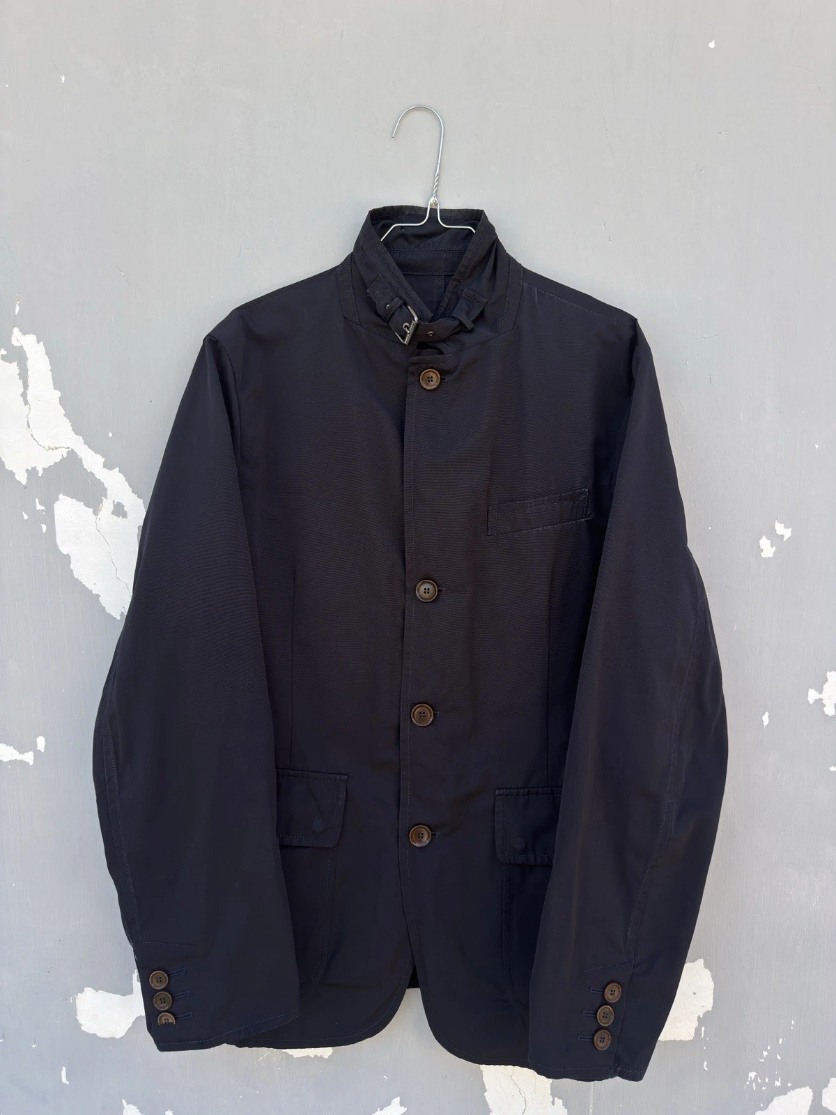 1990s Vintage Moncler Men’s Blazer Type Cotton Blend Black Jacket Size 4 Jacket