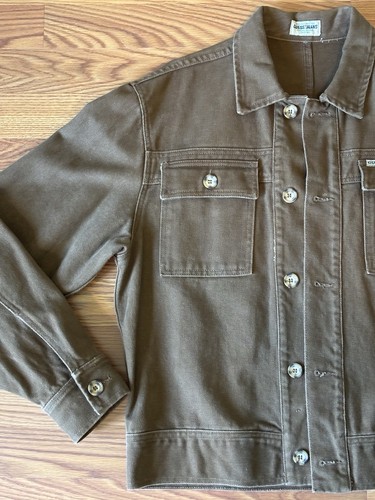 VTG 90’s Guess Jeans Men’s Brown Denim Button Up Jacket Made In USA - Picture 5 of 23