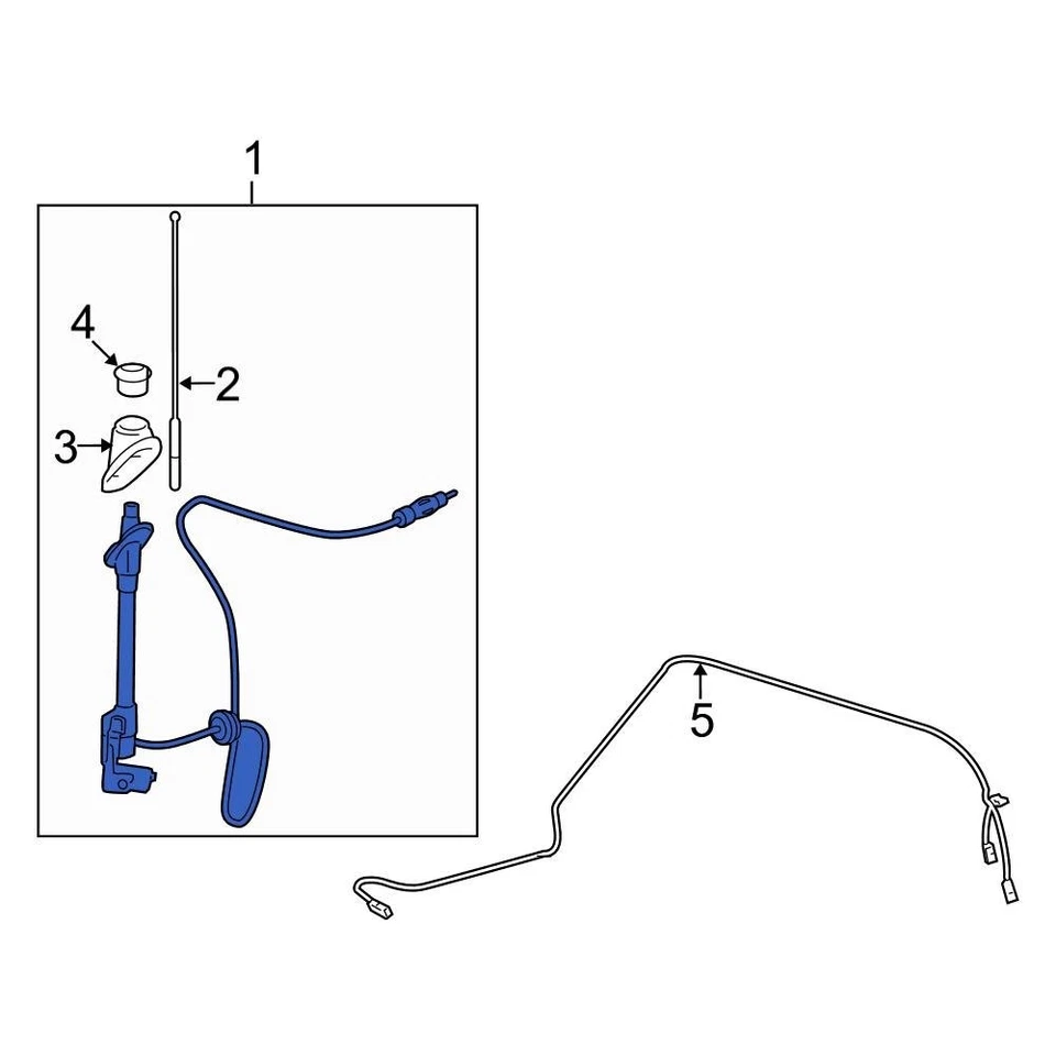 For Toyota Tundra 2004-2006 Toyota 86300AF020 Radio Antenna Assembly Foto 2 de 2