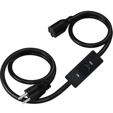 Long Extension Cord with Switch On/Off 3 Prong Grounded Plug Indoor Power Cor...