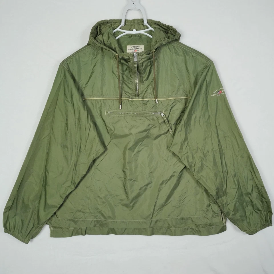 Ralph Lauren Polo Jeans Co Para Hombre Talla Grande Verde Anorak Utility Chaqueta con Capucha Foto 2 de 4