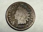 1865 bronze INDIAN HEAD Cent. Civil war era. AG/G very minor micro-porosity. #m8